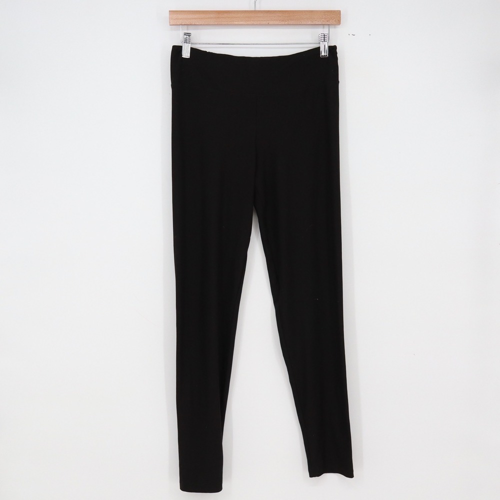 Derek Heart Leggings Womens L Solid Black Stretch High Rise Casual Excellent